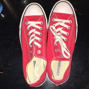 Lightly worn red converse!